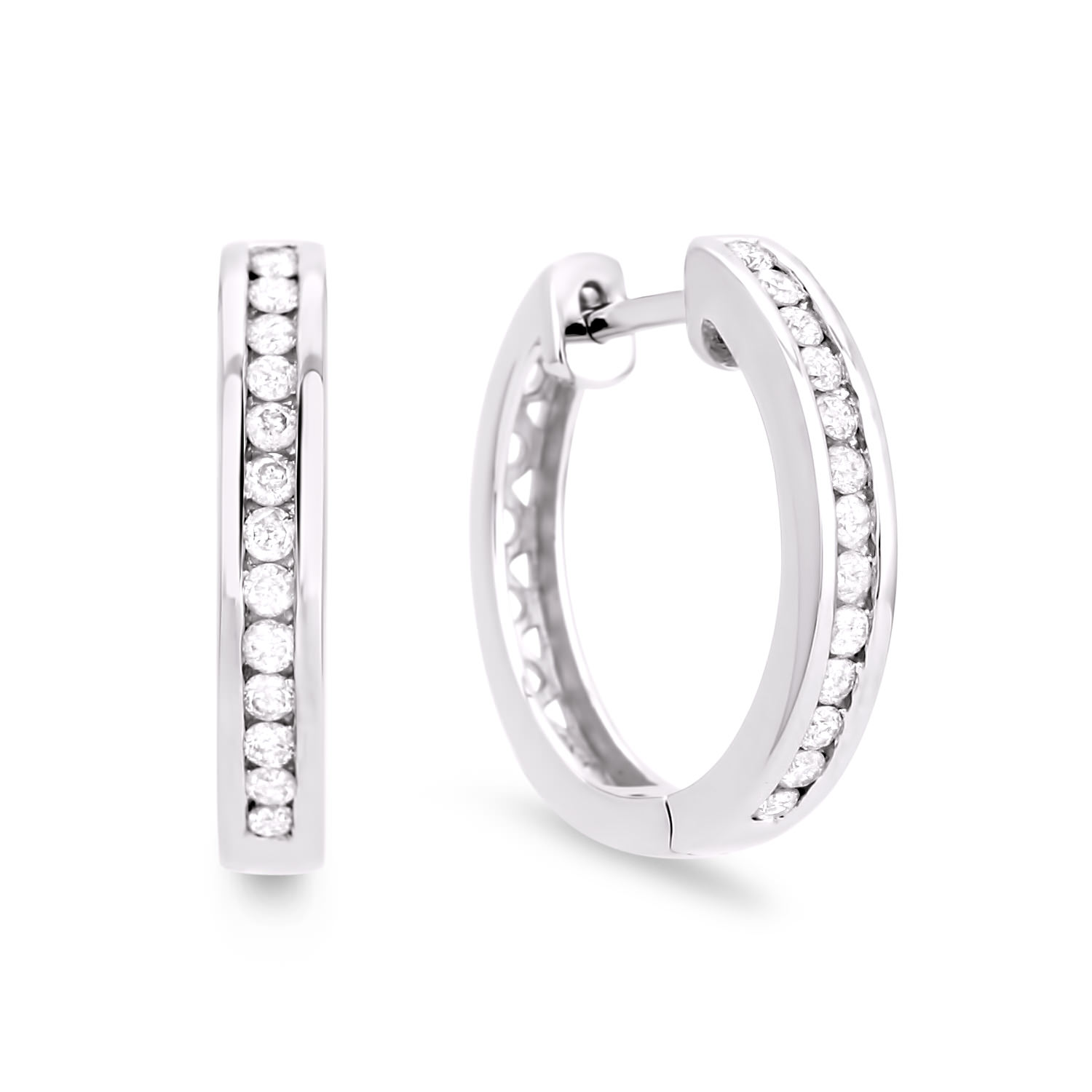 Diamond Hoop Earrings SGE109 (Earrings)