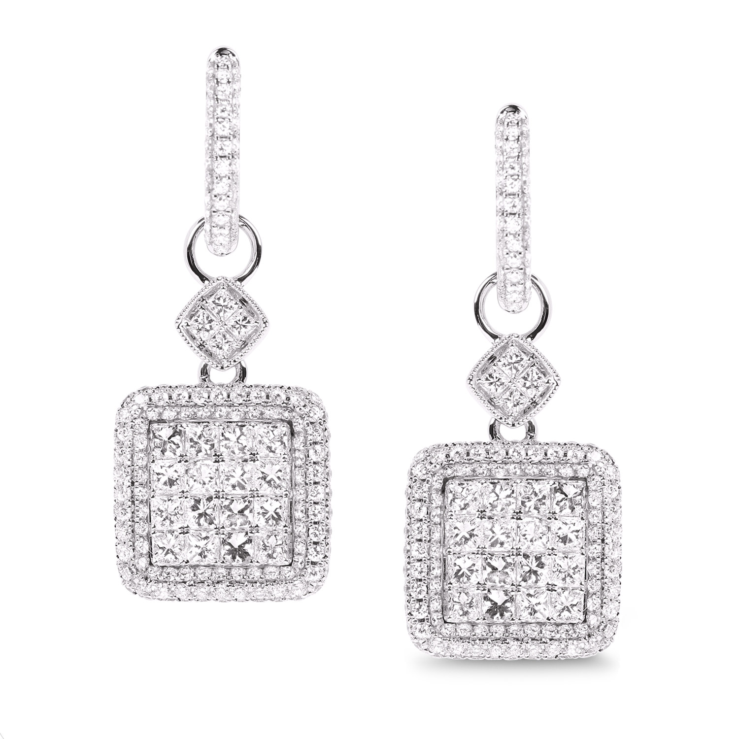 Diamond Dangle Earrings SGE224 (Earrings)