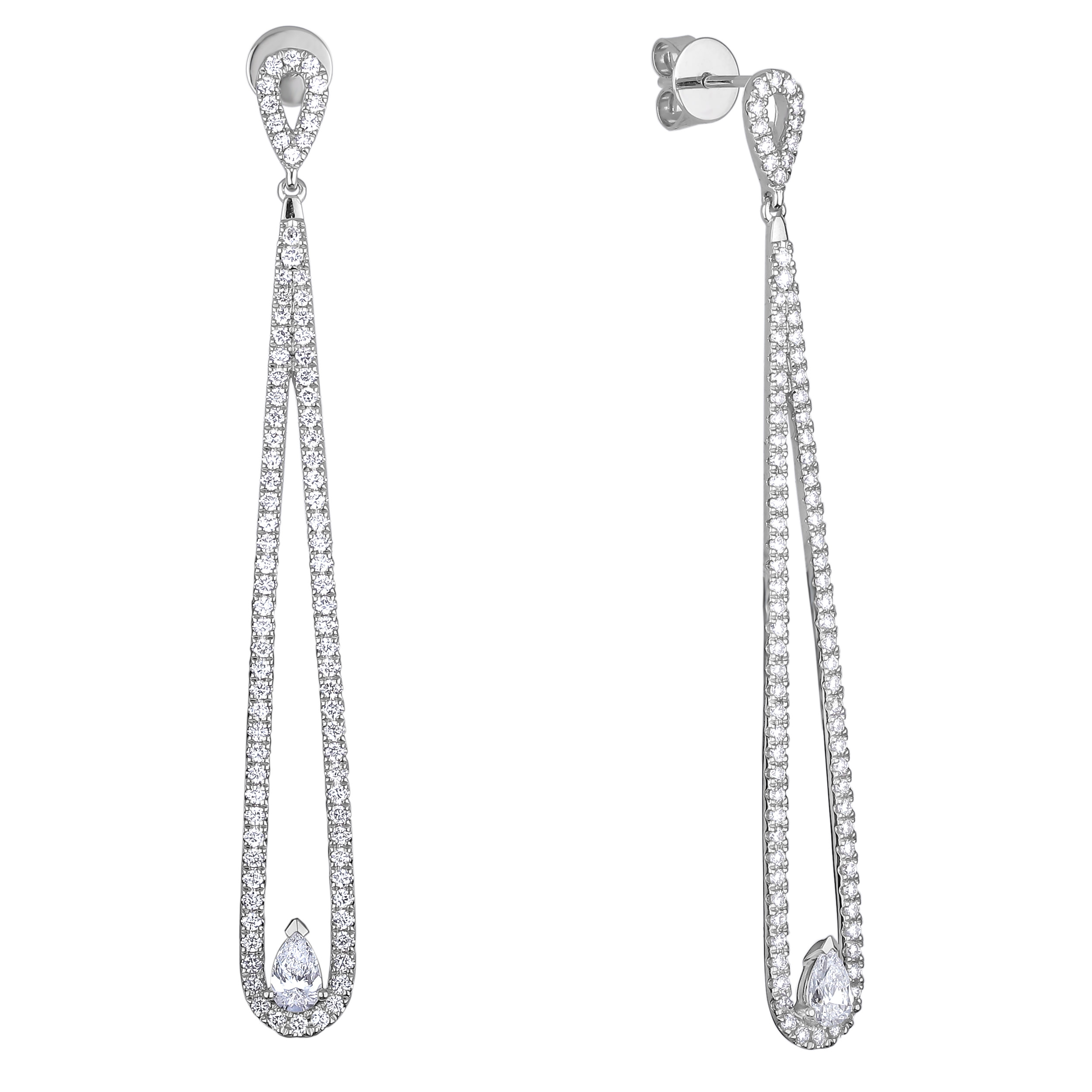 Diamond Dangle Earrings SGE285 (Earrings)