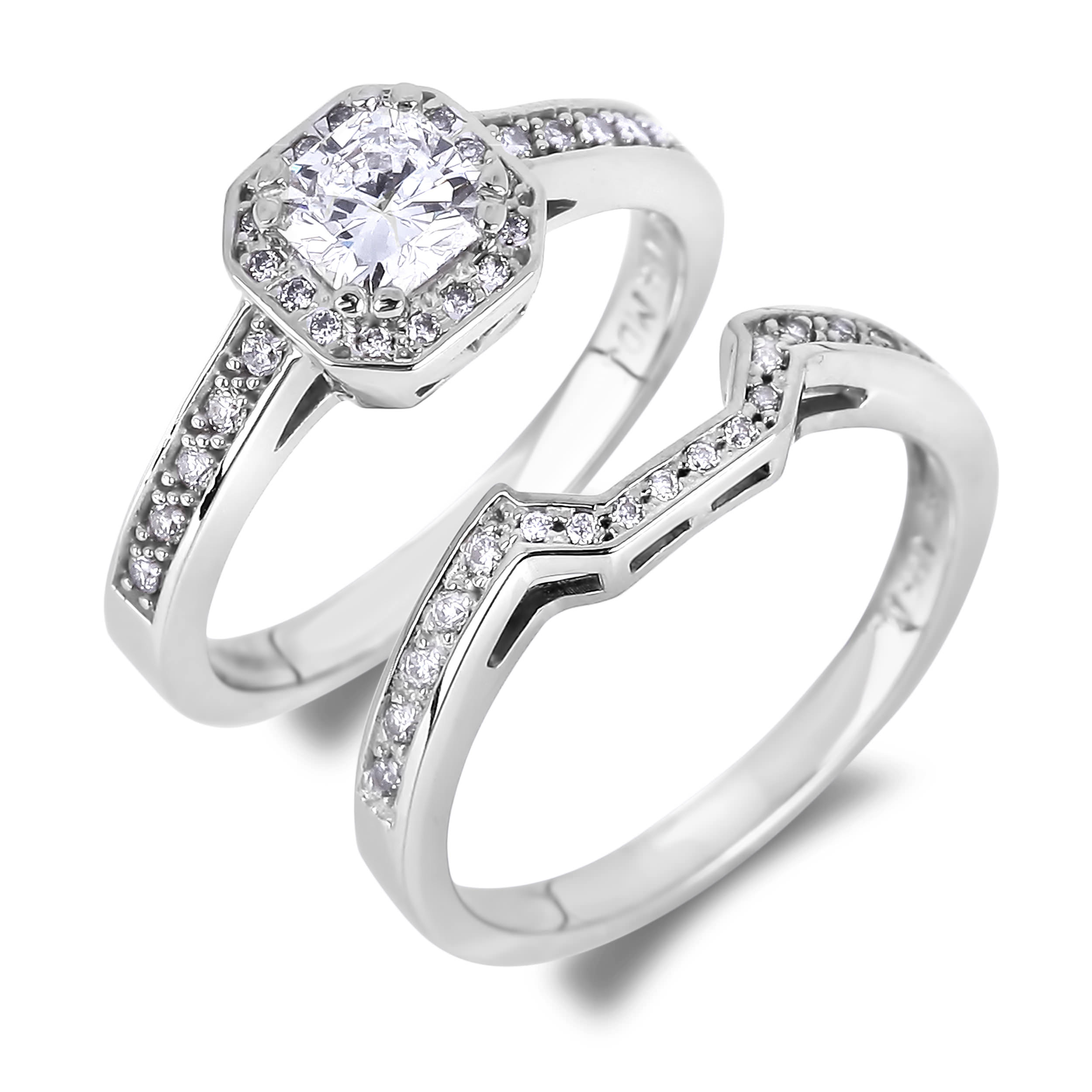 Diamond Engagement Halo Rings SGR1084 (Rings)