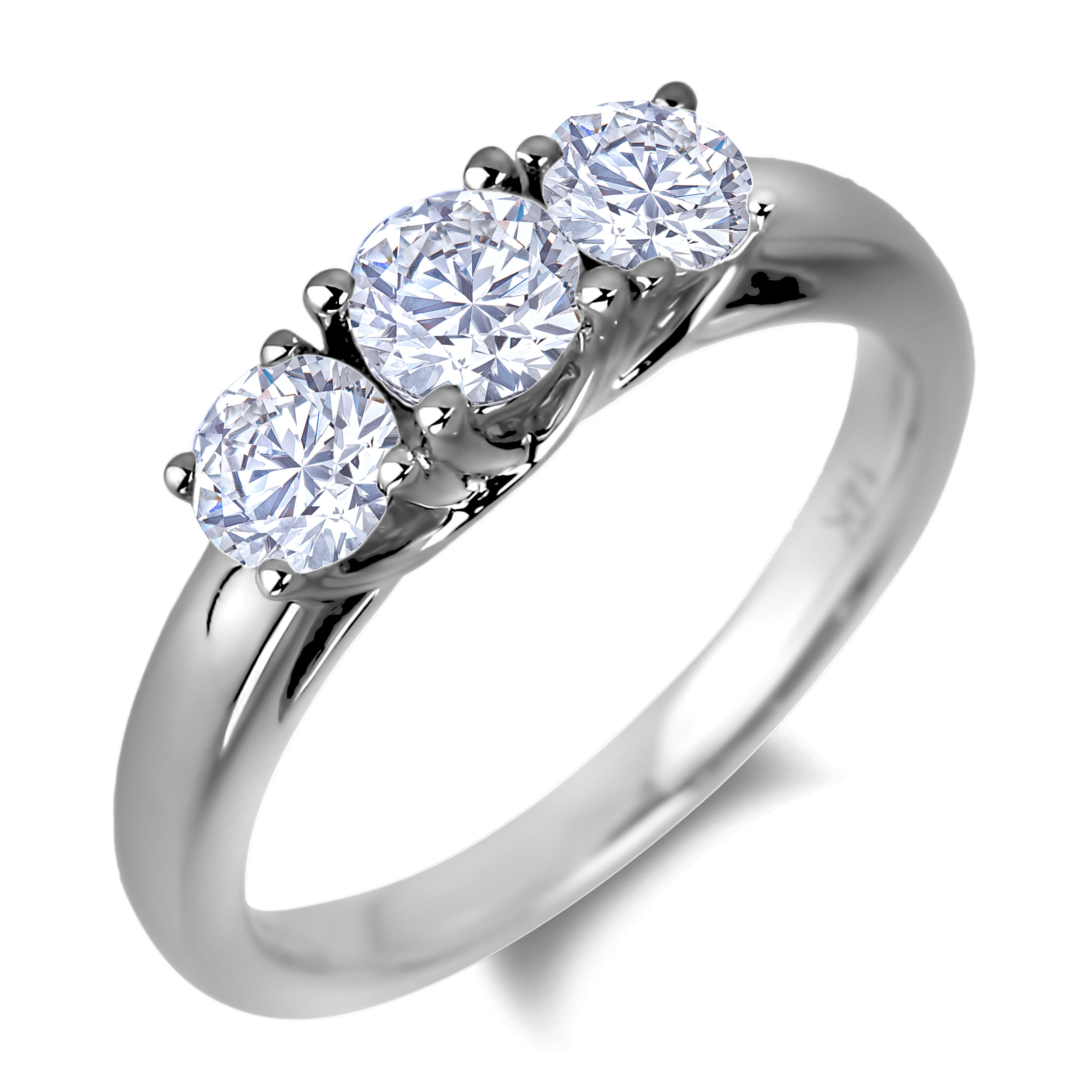 Diamond Three Stone Rings SGR1094 (Rings)