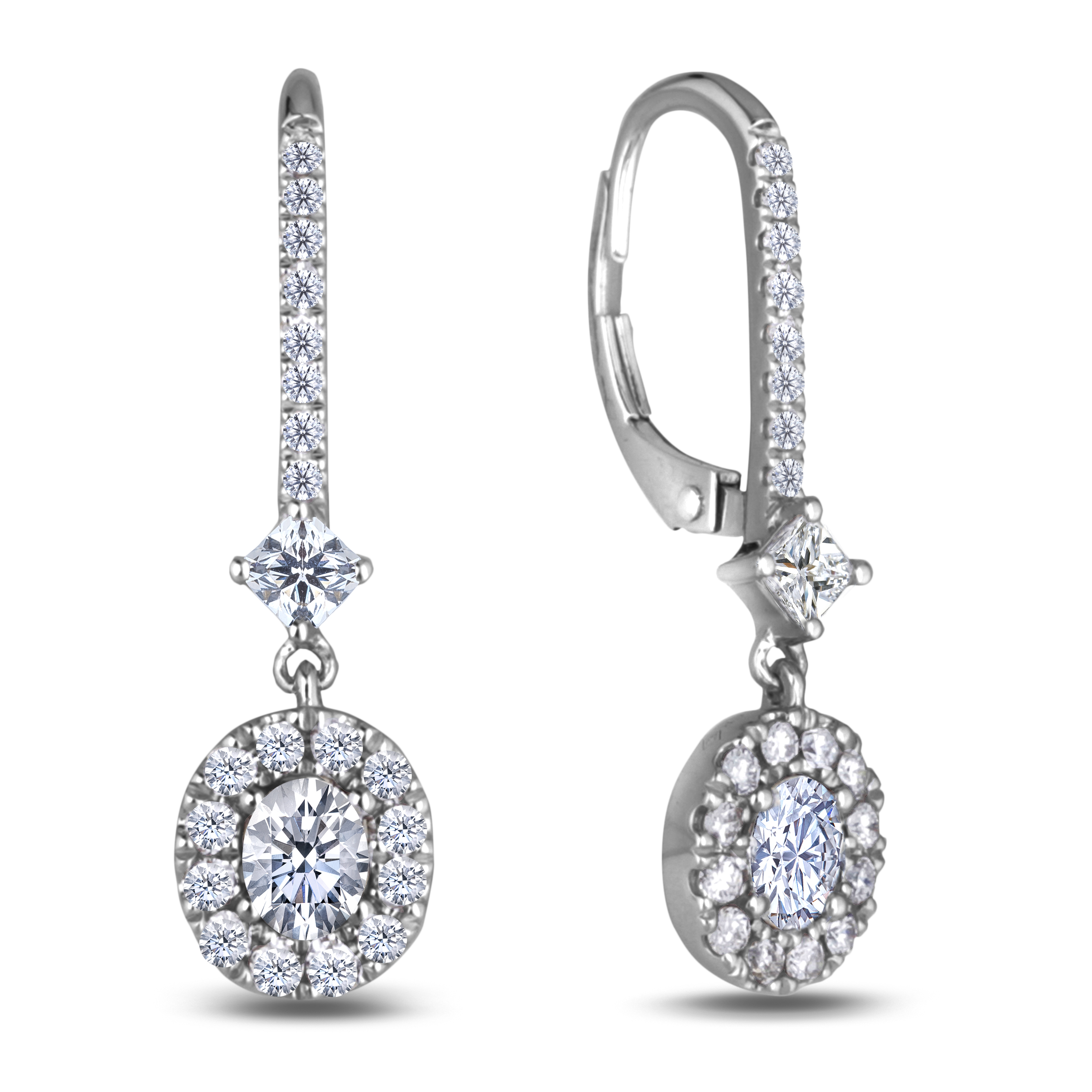 Diamond Dangle Earrings SGE329E3332 Anaya Fine Jewellery Collection