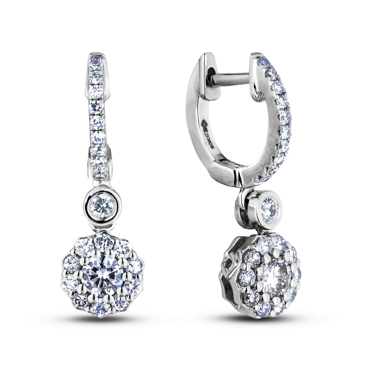Diamond Dangle Earrings SGE219-305E (Earrings)