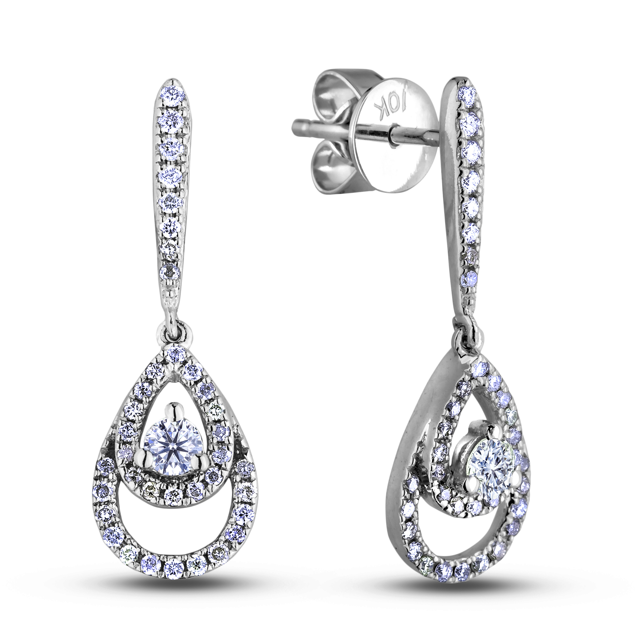 Diamond Dangle Earrings SGE355 (Earrings)