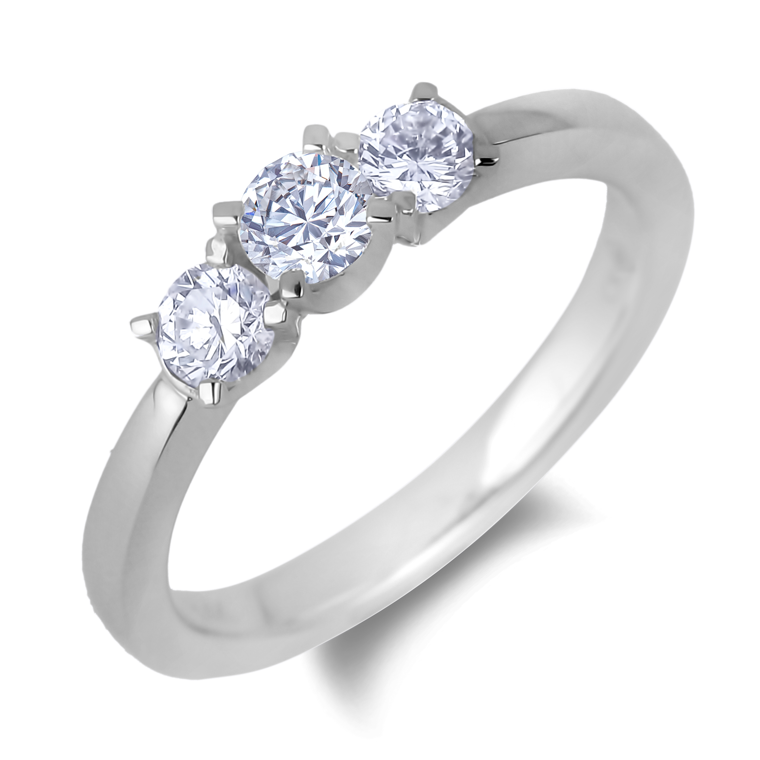 Diamond Three Stone Rings sgr1096 (Rings)