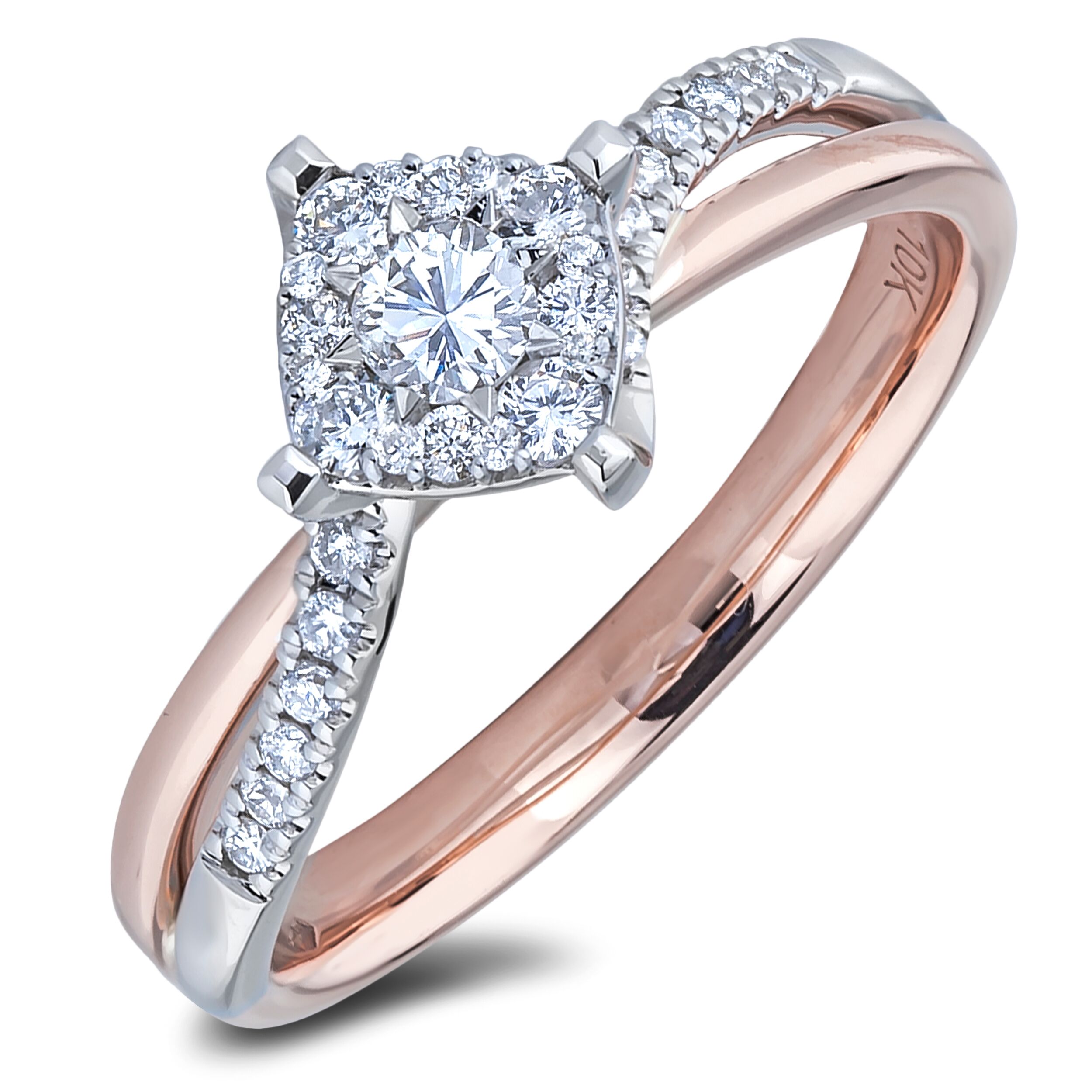 Diamond Engagement Halo Rings AFCR3032 (Rings)