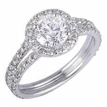 Diamond Engagement Halo Rings SGR888 (Rings)