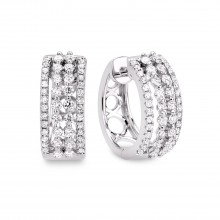 Diamond Hoop Earrings SGE157 (Earrings)