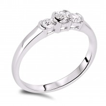 Diamond Three Stone Rings SEC3907 (Rings)