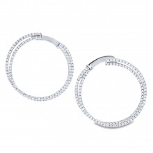 Diamond Hoop Earrings SGE111 (Earrings)