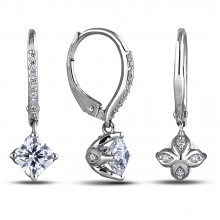 Diamond Dangle Earrings SGE339 (Earrings)