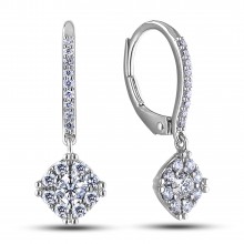 Diamond Dangle Earrings SGE339-306E (Earrings)