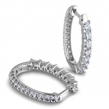 Diamond Hoop Earrings SGE349 (Earrings)