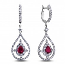 Diamond Dangle Earrings SGE68-184p (Earrings)