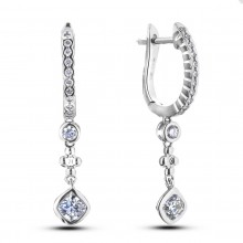 Diamond Dangle Earrings SGE370-328E (Earrings)