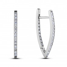 Diamond Hoop Earrings LNG-E3615 (Earrings)