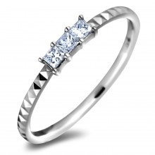 Diamond Three Stone Rings AFDR1015L6.5-F177 (Rings)