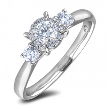 Diamond Three Stone Rings JSL-AFCR2794020 (Rings)