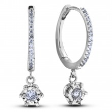 Diamond Dangle Earrings SGE169M (Earrings)