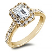Diamond Engagement Halo Rings SGR1218-EC (Rings)