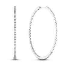 Diamond Hoop Earrings SGE161-1 (Earrings)