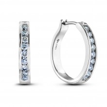 Diamond Hoop Earrings SGE155 (Earrings)