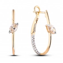 Diamond Hoop Earrings SGE436 (Earrings)
