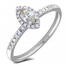 Diamond Engagement Halo Rings SGR1381-MQ (Rings)
