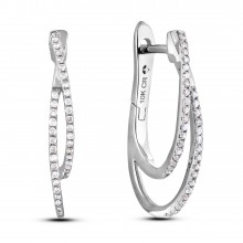 Diamond Hoop Earrings SGE452 (Earrings)