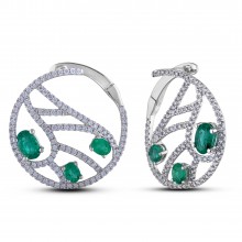 Diamond Hoop Earrings SGE453 (Earrings)