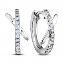 Diamond Hoop Earrings SGE460 (Earrings)
