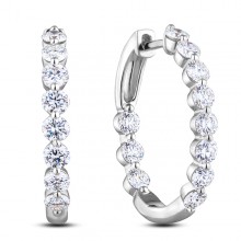 Diamond Hoop Earrings SGE471 (Earrings)