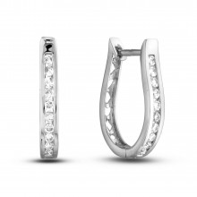 Diamond Hoop Earrings SGE238 (Earrings)