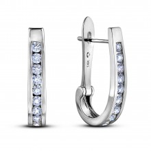 Diamond Hoop Earrings SGE417-100 (Earrings)