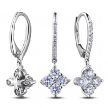 Diamond Dangle Earrings SGE480 (Earrings)