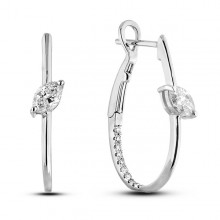 Diamond Hoop Earrings SGE436 (Earrings)