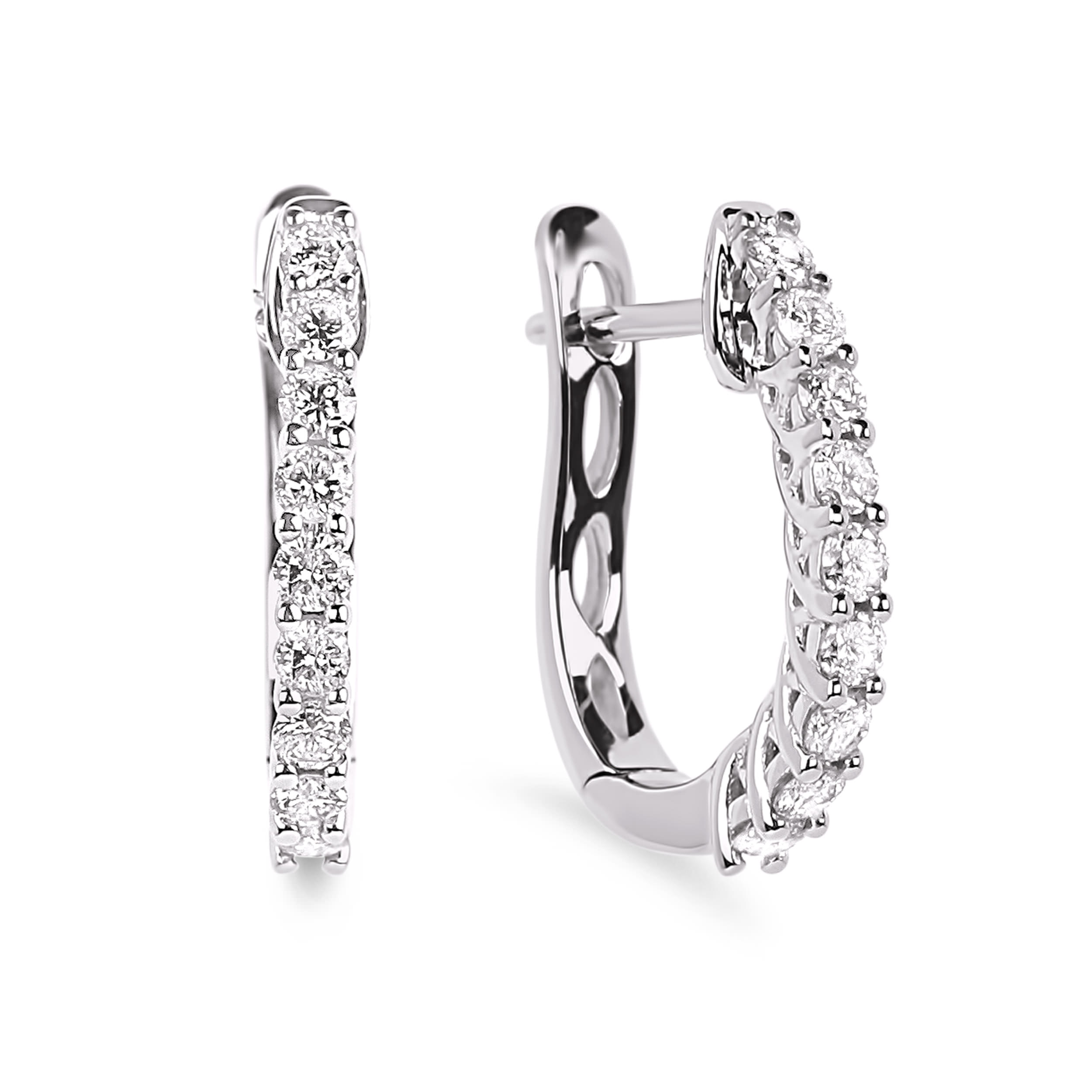 Diamond Hoop Earrings SGE246 (Earrings)