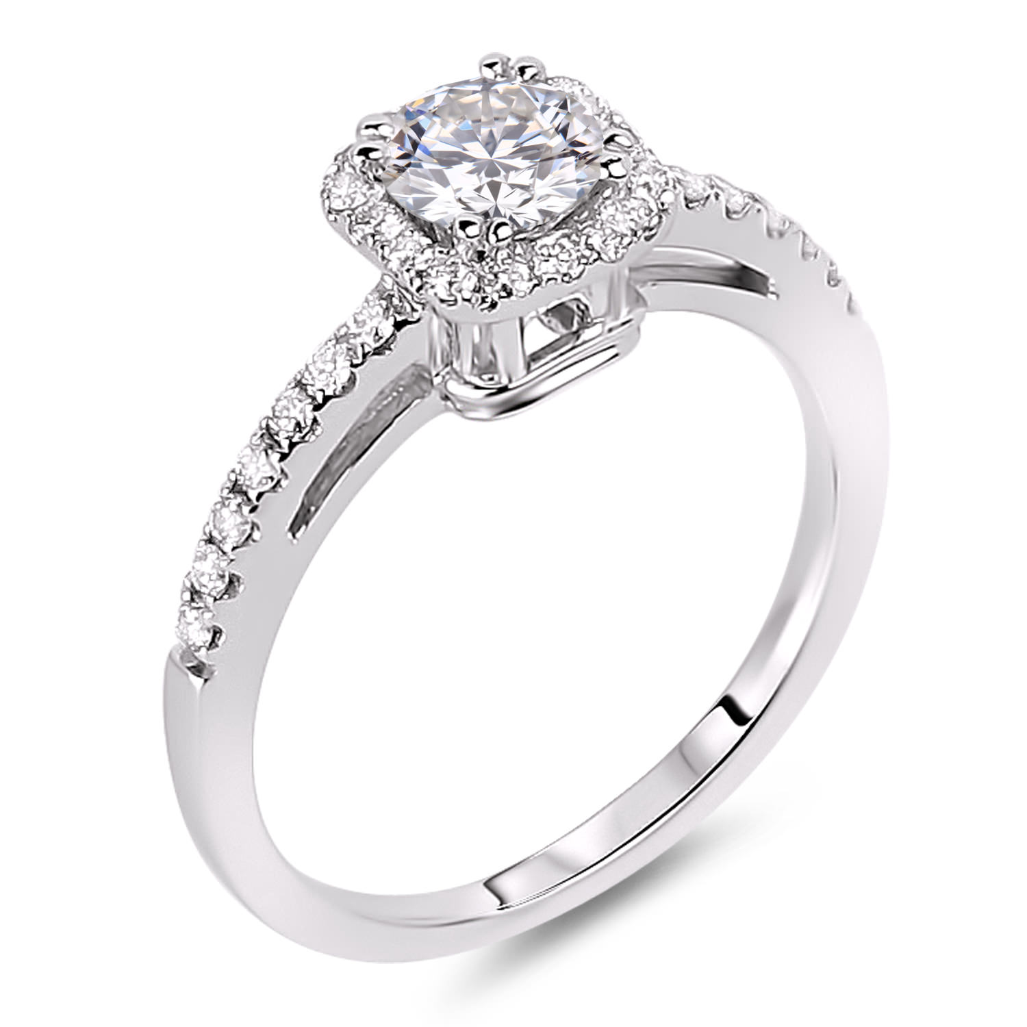Diamond Engagement Halo Rings SGR442 (Rings)