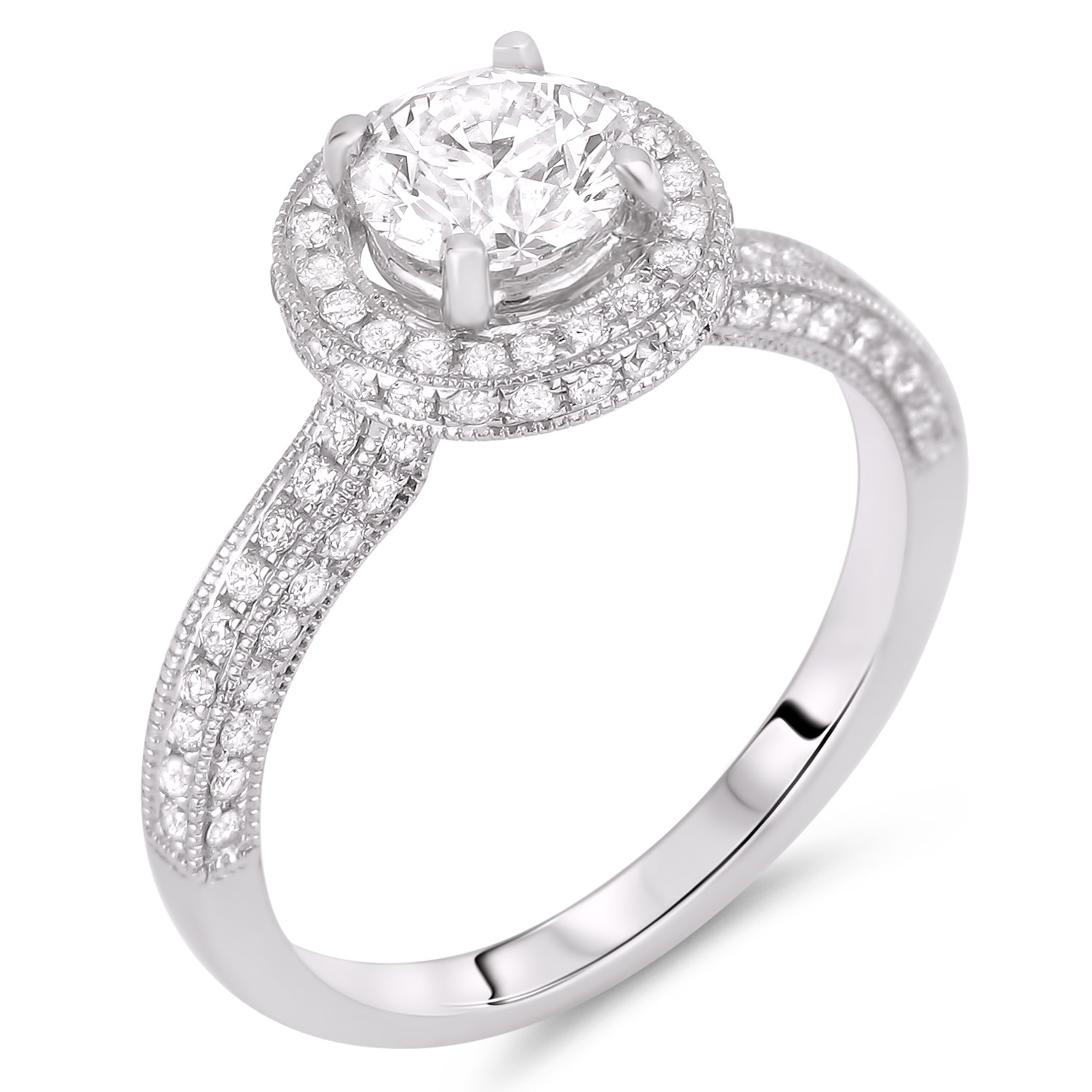 Diamond Engagement Halo Rings SGR423 (Rings)