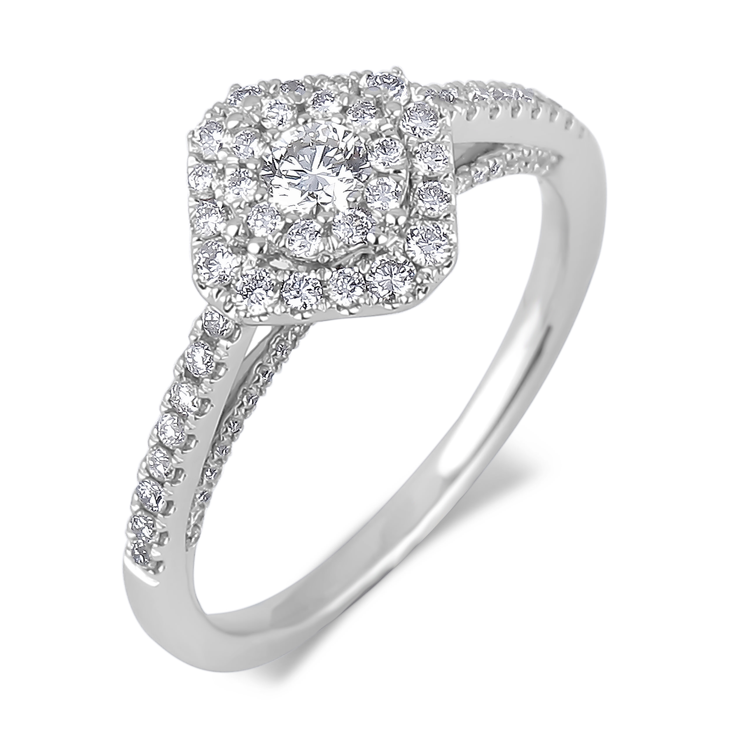 Diamond Engagement Halo Rings SGR1027 (Rings)