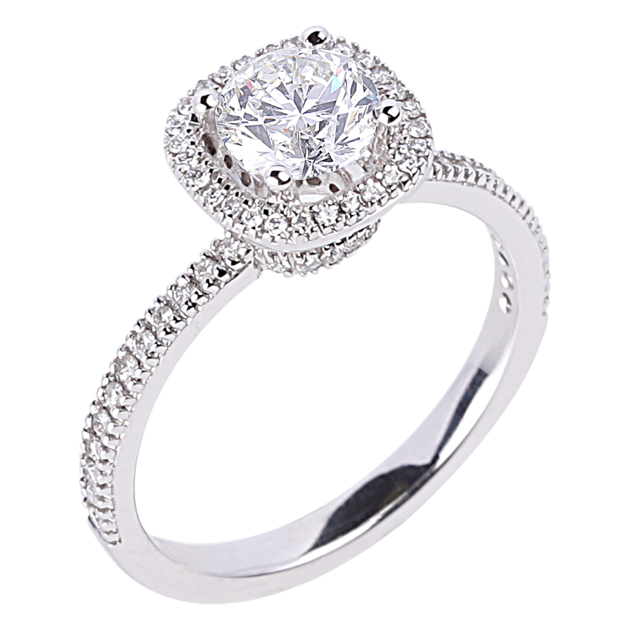 Diamond Engagement Halo Rings SGR624 (Rings)