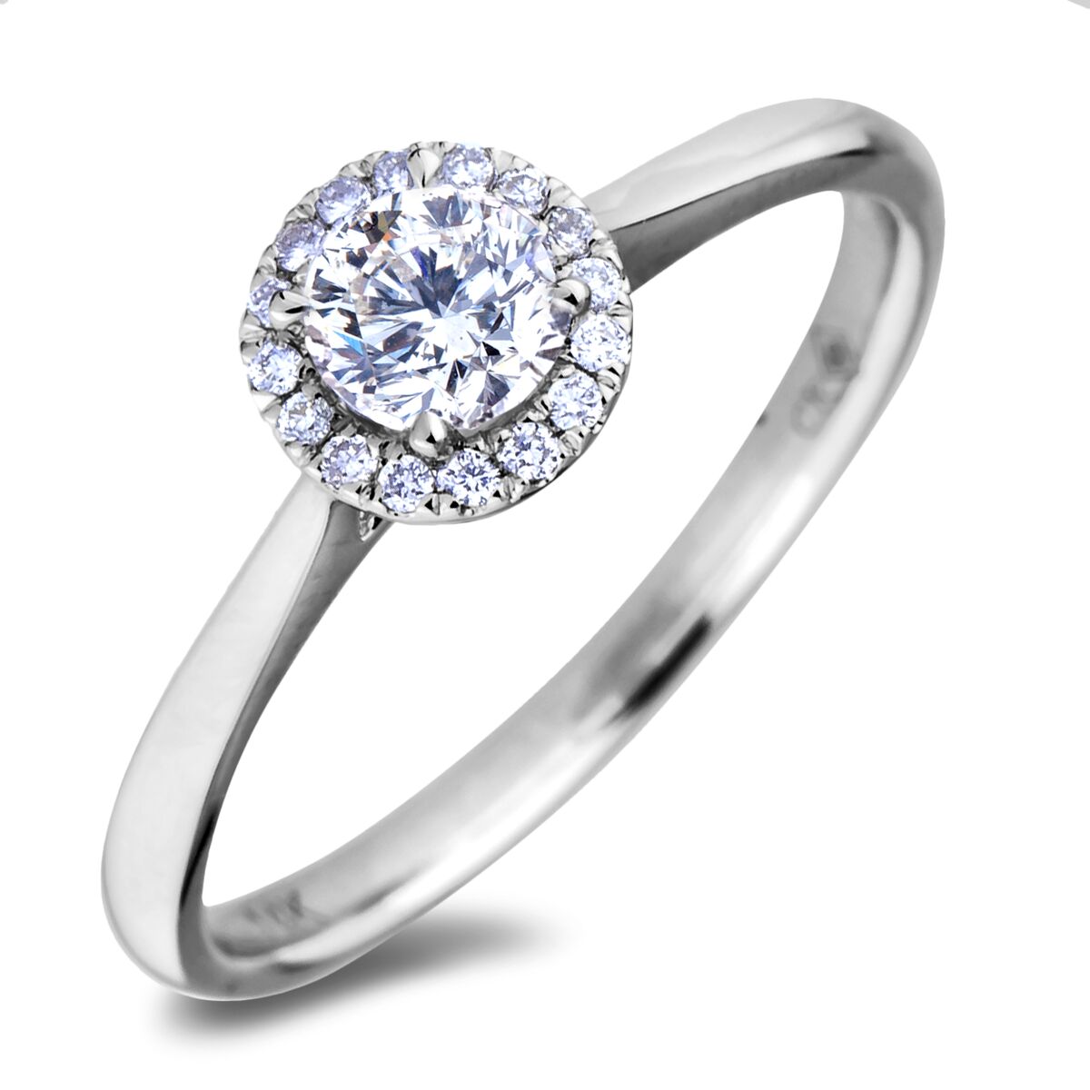 Diamond Engagement Halo Rings - SGR1353 - Anaya Fine Jewellery Collection