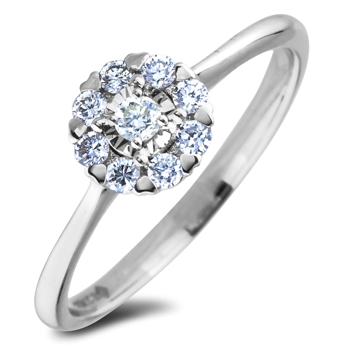 Diamond Engagement Halo Rings SGR1244 (Rings)