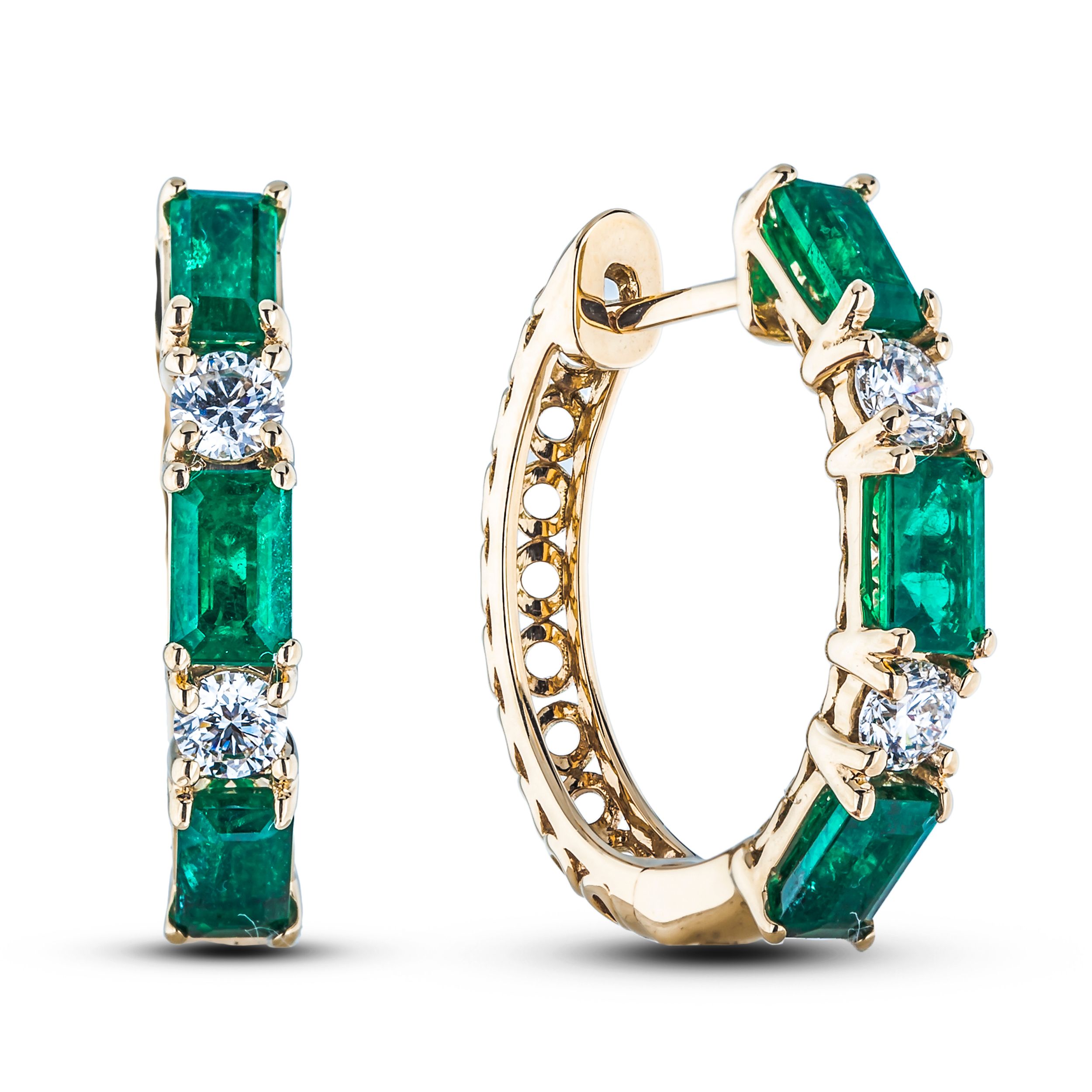 Diamond Hoop Earrings SGE424 (Earrings)