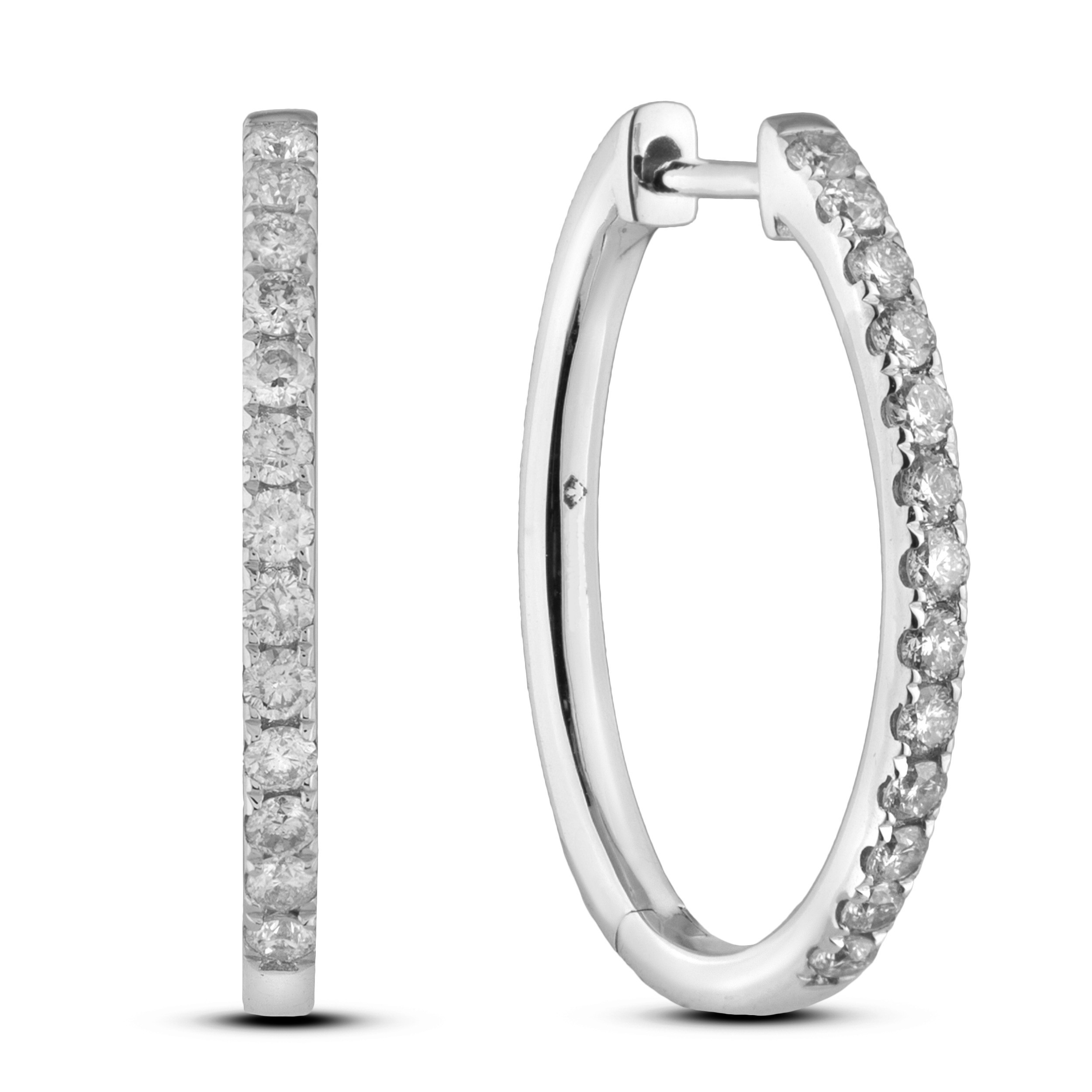 Diamond Hoop Earrings SGE469-50 (Earrings)