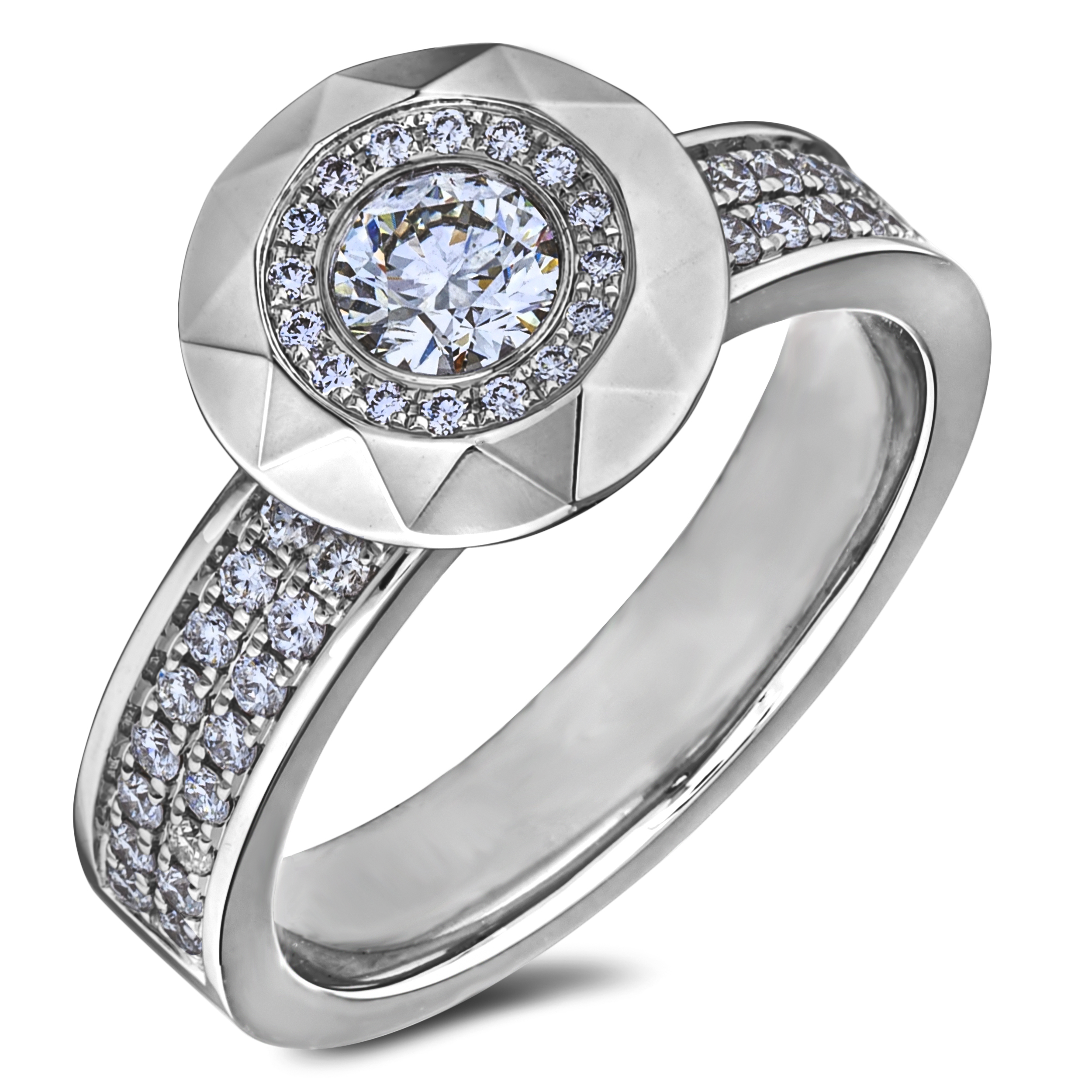 Diamond Engagement Halo Rings SGR1464-RD (Rings)