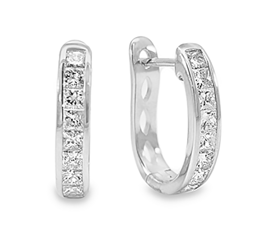 Diamond Hoop Earrings SGE468 (Earrings)