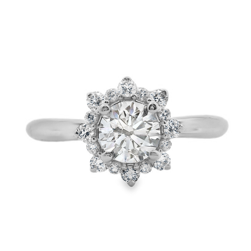 Diamond Engagement Halo Rings AFR3505050 (Rings)