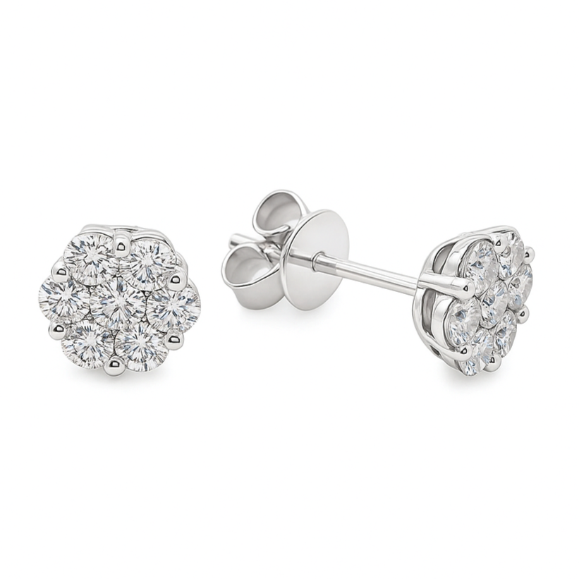 Diamond Stud Earrings JSL-AFE2384100 (Earrings)