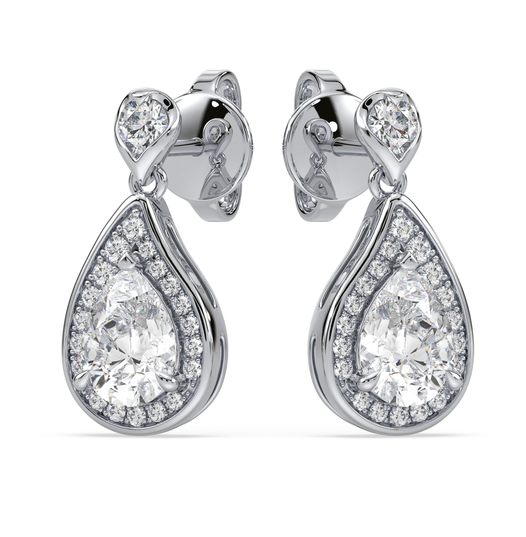 Diamond Dangle Earrings SGE517-2 (Earrings)